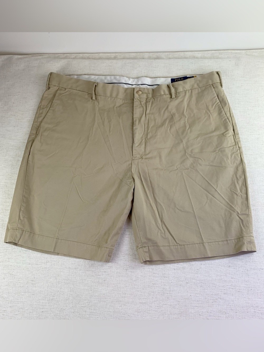 Polo‎ Ralph Lauren Men's Tan Flat Front Classic stretch chino Shorts size 44B